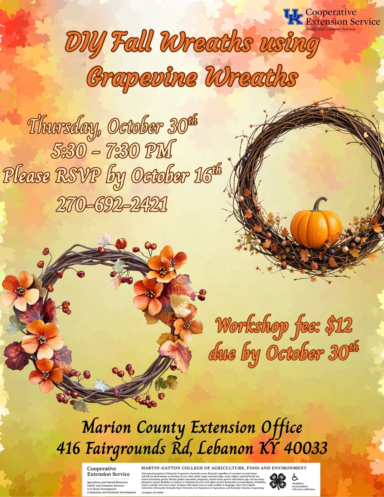Fall Wreaths Workshop