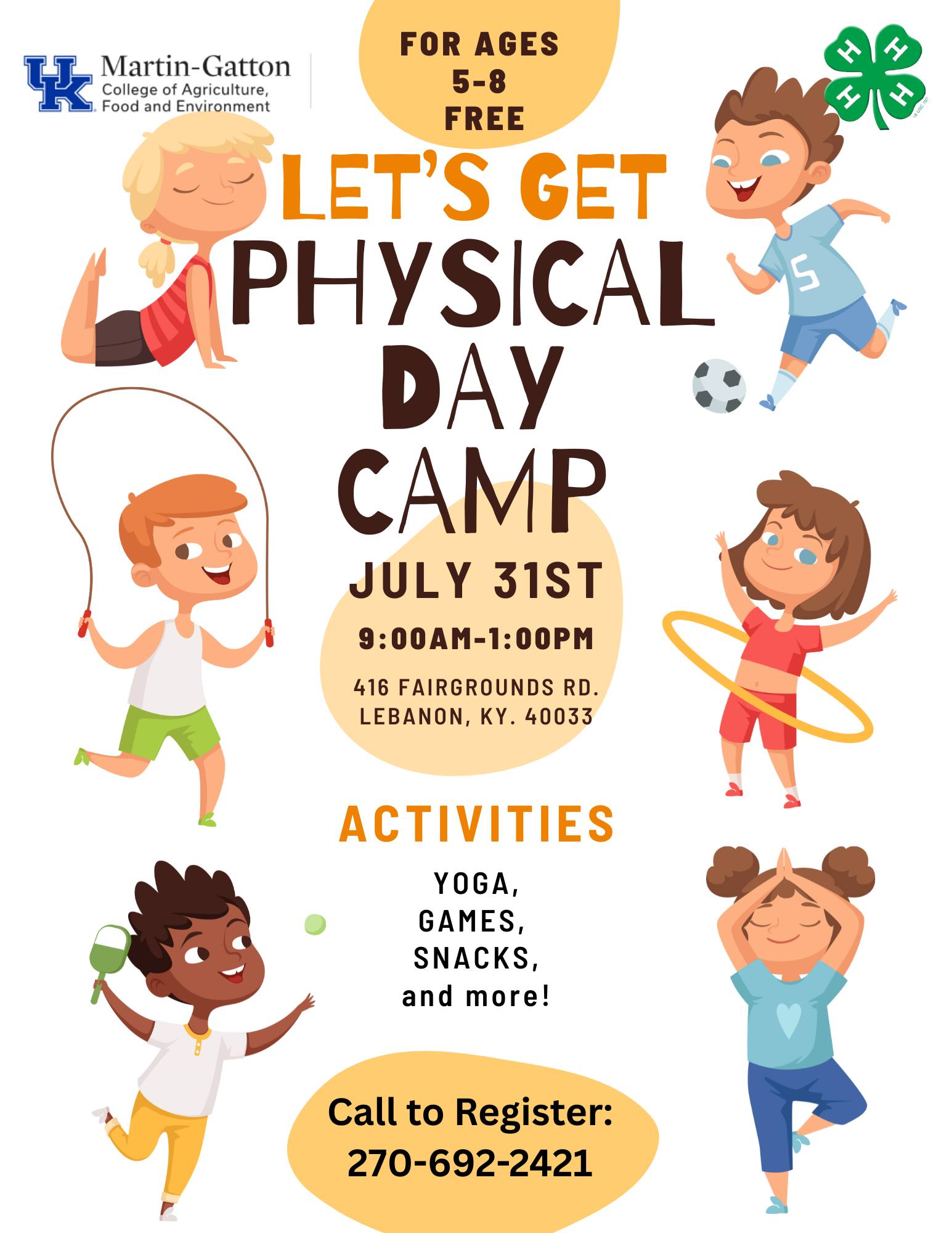 Let's Get Physical Day Camp