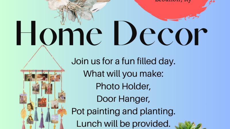 Home Decor Day Camp